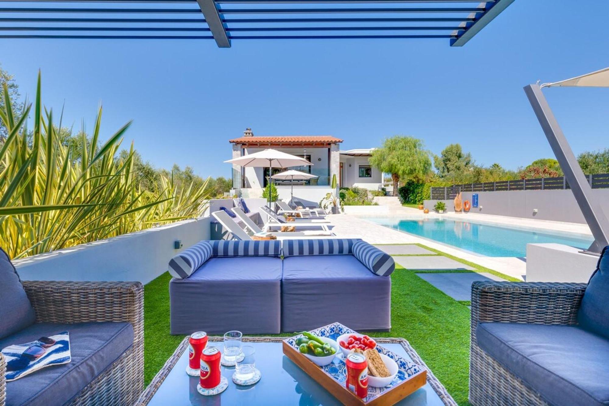 Villa Ampelaki - Premium Villa With Heated Pool Kunupidianá Kültér fotó