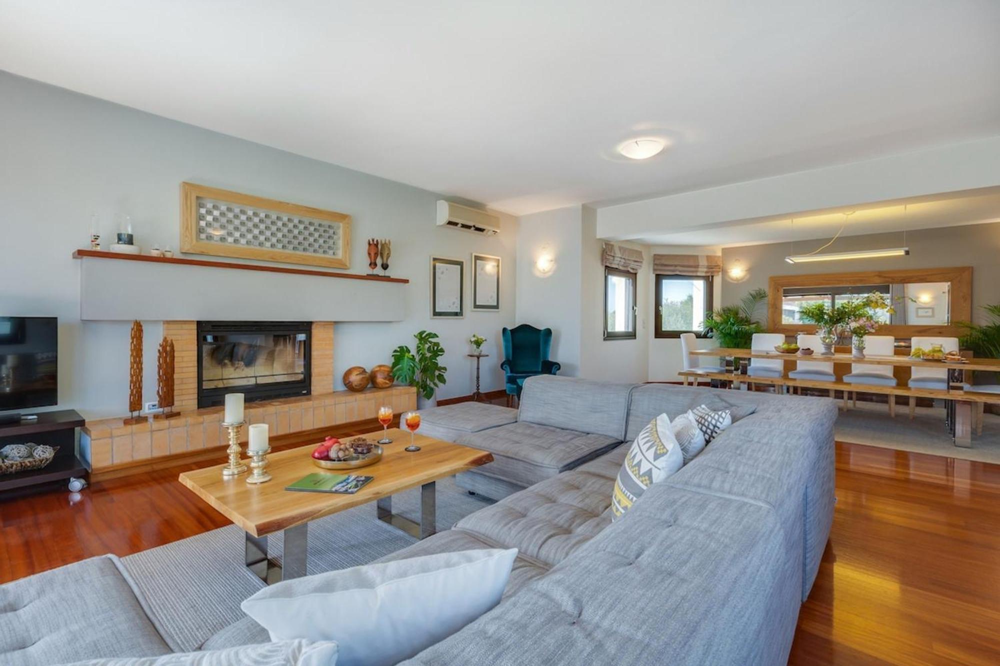 Villa Ampelaki - Premium Villa With Heated Pool Kunupidianá Kültér fotó