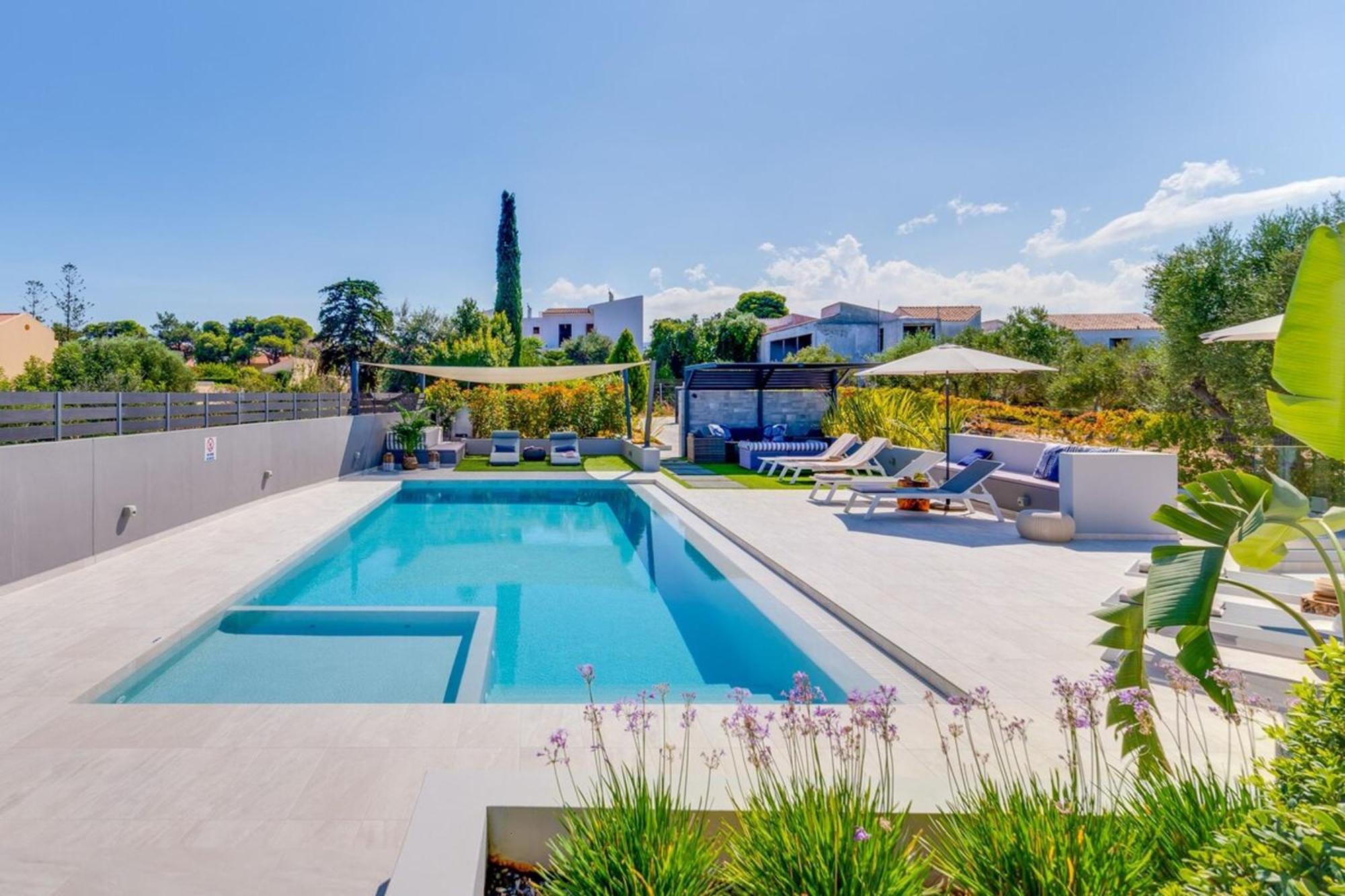 Villa Ampelaki - Premium Villa With Heated Pool Kunupidianá Kültér fotó
