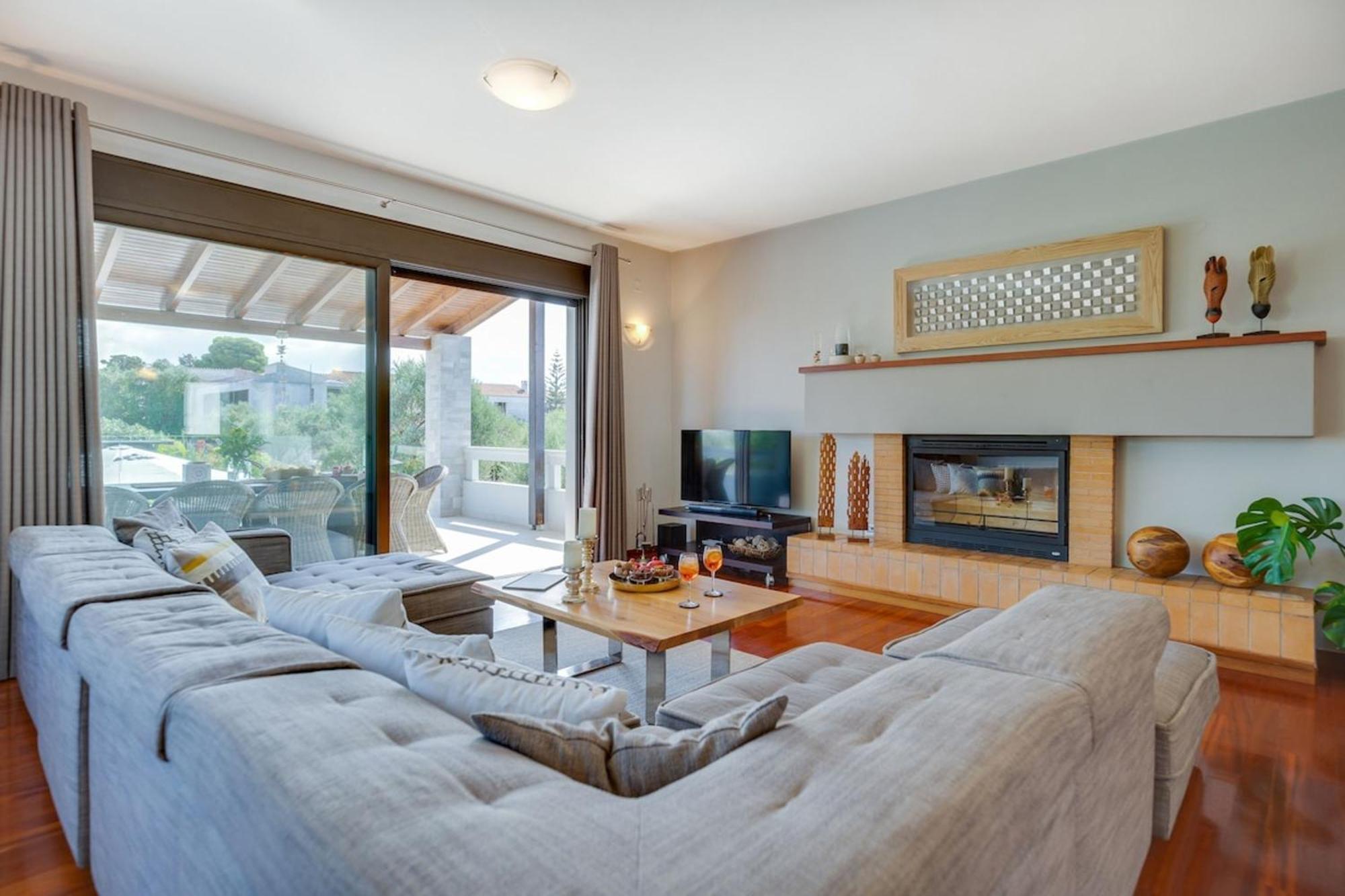 Villa Ampelaki - Premium Villa With Heated Pool Kunupidianá Kültér fotó